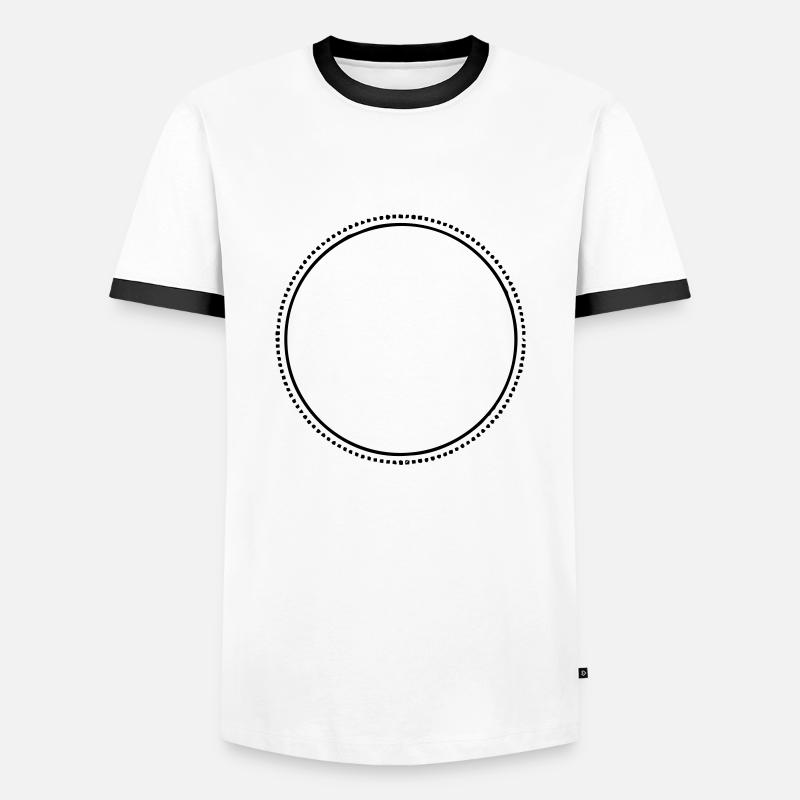 circle 4 ur design ★ Kreis - Männer Kontrast-T-Shirt - Weiß/Schwarz