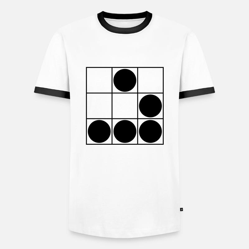 Hacker - Men's Ringer Shirt - white/black