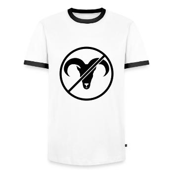 Keinen Bock - Männer Kontrast-T-Shirt - Weiß/Schwarz - Vorne - AI Model Female 172 light (172cm) & AI Model Male 178 dark (178cm)