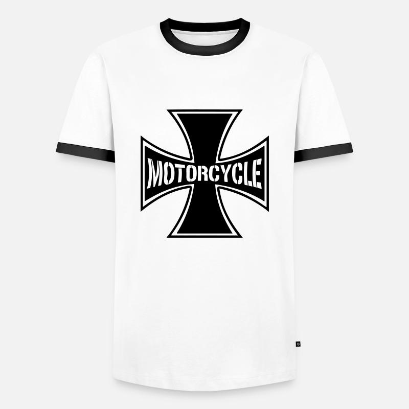 intersection - Men's Ringer Shirt - white/black