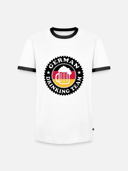German Drinking Team 01 - T-shirt contrasté Homme - blanc/noir