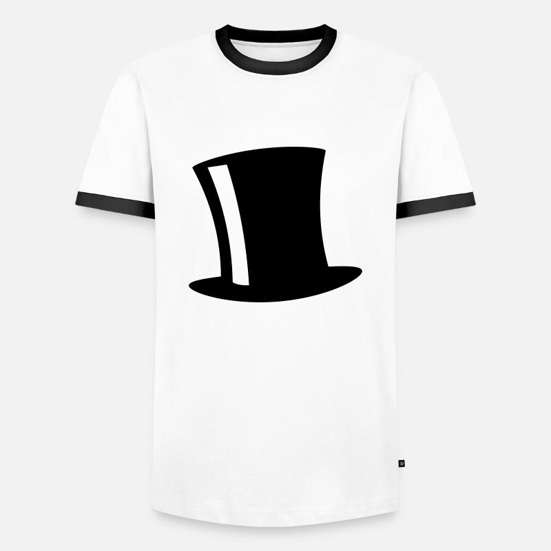 Top Hat - Men's Ringer Shirt - white/black