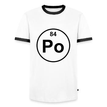 Polonium (Po) (element 84) - Men's Ringer Shirt - white/black - Front - AI Model Female 172 light (172cm) & AI Model Male 178 dark (178cm)