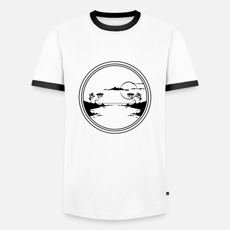 ufer - Men's Ringer Shirt - white/black