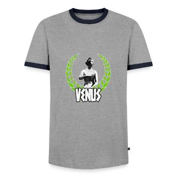 Hellenism Rom Griechenland Venus Aphrodite Gott - Männer Kontrast-T-Shirt - Grau/Navy  - Vorne - AI Model Female 172 light (172cm) & AI Model Male 178 light (178cm)