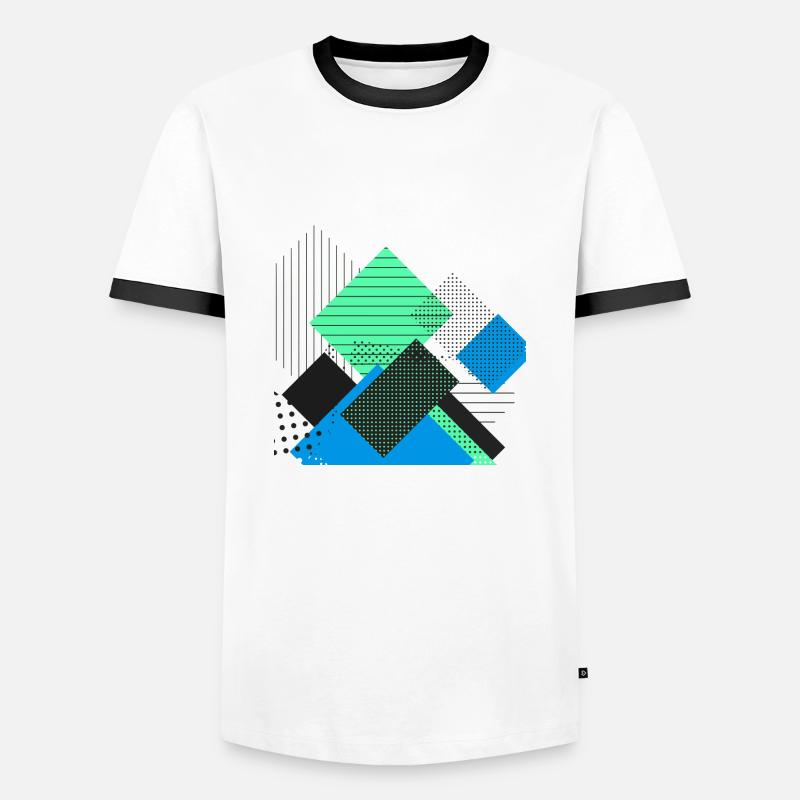 Abstract rectangles pastel - Men's Ringer Shirt - white/black