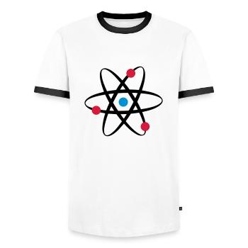big bang atome physik - Männer Kontrast-T-Shirt - Weiß/Schwarz - Vorne - AI Model Female 172 light (172cm) & AI Model Male 178 dark (178cm)