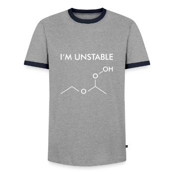 Chemie Chemisch Formel Nervig Geschenk - Männer Kontrast-T-Shirt - Grau/Navy  - Vorne - AI Model Female 172 light (172cm) & AI Model Male 178 light (178cm)