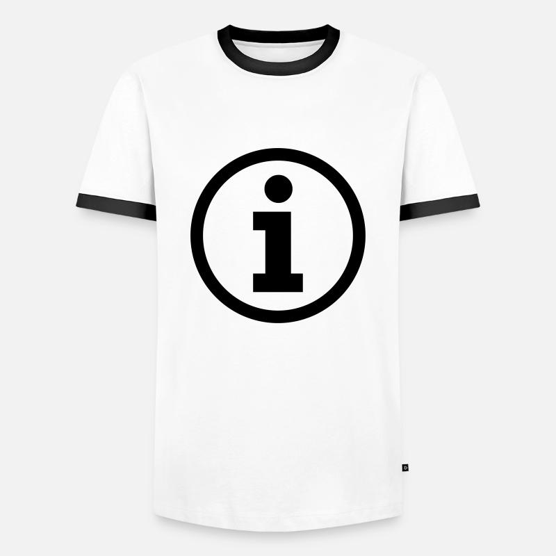 info - Männer Kontrast-T-Shirt - Weiß/Schwarz