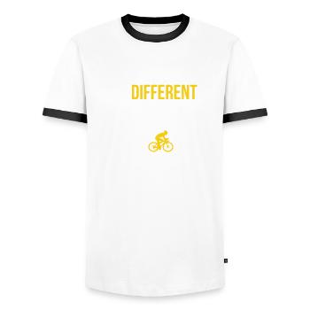 Motivation Spruch Fahrrad Radfahren Geschenk - Männer Kontrast-T-Shirt - Weiß/Schwarz - Vorne - AI Model Female 172 light (172cm) & AI Model Male 178 dark (178cm)