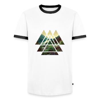 Naturliebhaber Art Digitale Kunst Nature Geschenk - Männer Kontrast-T-Shirt - Weiß/Schwarz - Vorne - AI Model Female 172 light (172cm) & AI Model Male 178 dark (178cm)