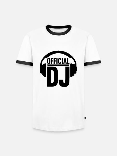 official_dj_f1 - Männer Kontrast-T-Shirt - Weiß/Schwarz