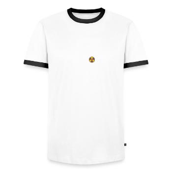 Tschernobyl Radioaktiv Atom Strahlung Geschenk - Männer Kontrast-T-Shirt - Weiß/Schwarz - Vorne - AI Model Female 172 light (172cm) & AI Model Male 178 dark (178cm)
