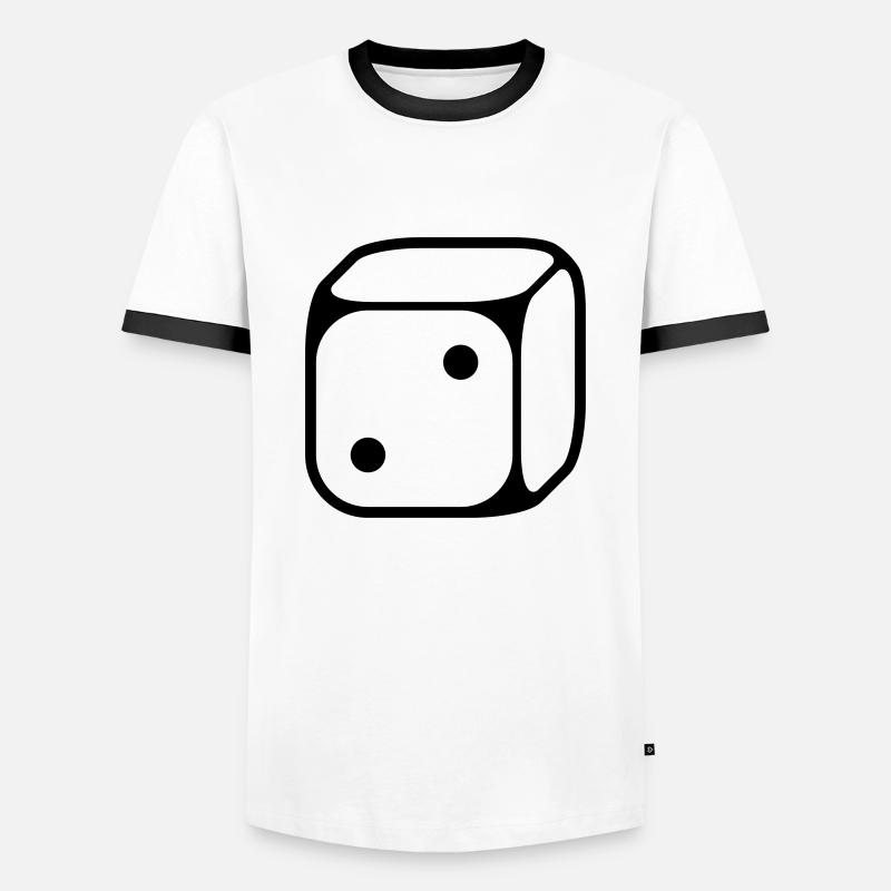 2-cube (two / 1C) - Men's Ringer Shirt - white/black