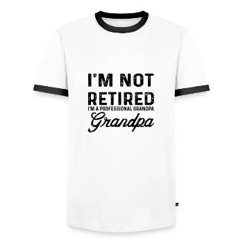 Professioneller Opa Großvater Geschenk - Männer Kontrast-T-Shirt - Weiß/Schwarz - Vorne - AI Model Female 172 light (172cm) & AI Model Male 178 dark (178cm)