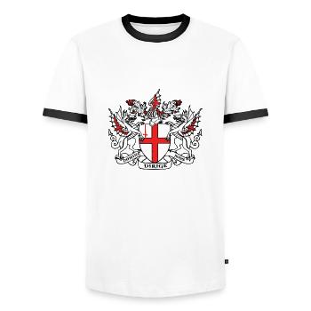 london landmark of the city of london england - Men's Ringer Shirt - white/black - Front - AI Model Female 172 light (172cm) & AI Model Male 178 dark (178cm)