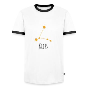 Sternzeichen Design Krebs - Männer Kontrast-T-Shirt - Weiß/Schwarz - Vorne - AI Model Female 172 light (172cm) & AI Model Male 178 dark (178cm)