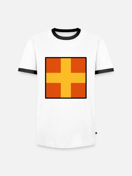 Romeo - Men's Ringer Shirt - white/black