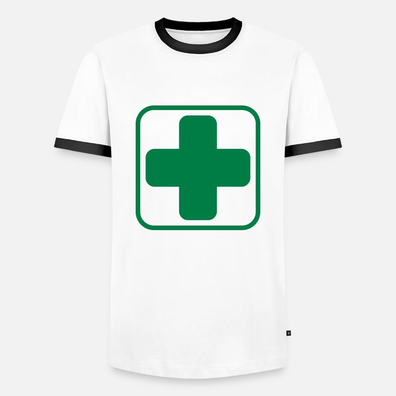 Help App 2 Frame Boarder - Men's Ringer Shirt - white/black