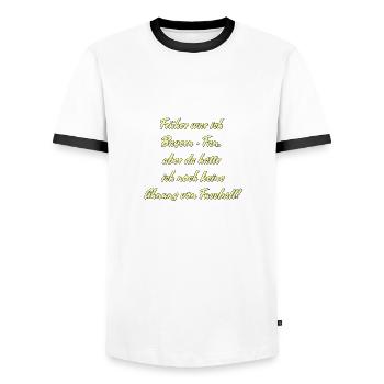 Anti Bayern-Fan - Männer Kontrast-T-Shirt - Weiß/Schwarz - Vorne - AI Model Female 172 light (172cm) & AI Model Male 178 dark (178cm)