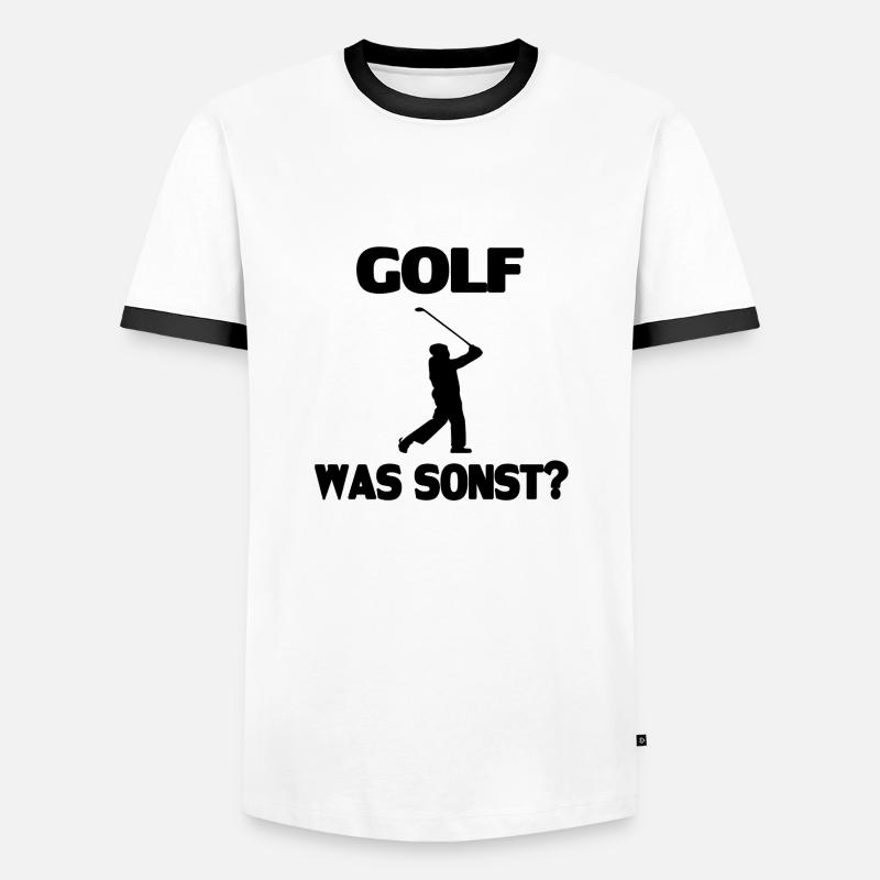 Golf was sonst - Männer Kontrast-T-Shirt - Weiß/Schwarz