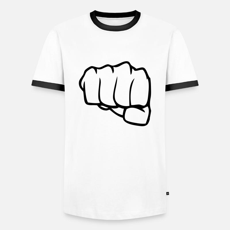 faust_01 - Männer Kontrast-T-Shirt - Weiß/Schwarz