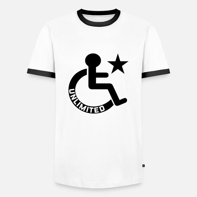 disability - Men's Ringer Shirt - white/black