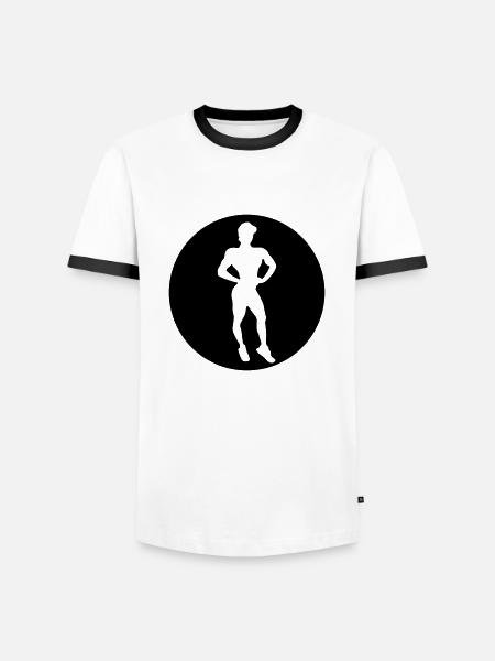 muscle girl fitness - Männer Kontrast-T-Shirt - Weiß/Schwarz