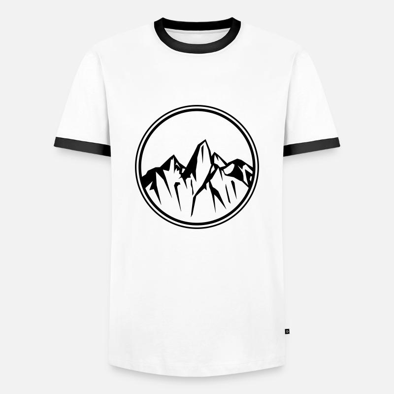 mountains - Männer Kontrast-T-Shirt - Weiß/Schwarz
