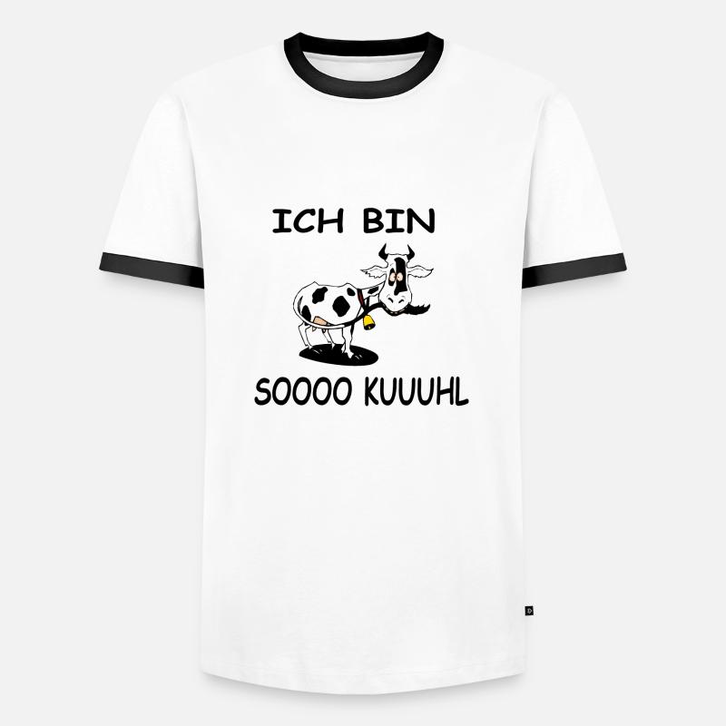 Kuhl - Männer Kontrast-T-Shirt - Weiß/Schwarz