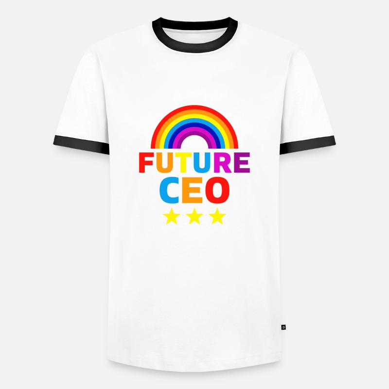 Future CEO Entrepreneur Geschenk - Männer Kontrast-T-Shirt - Weiß/Schwarz