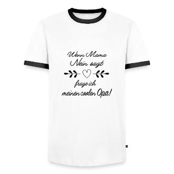 Lustige Opa Geschenkidee - Männer Kontrast-T-Shirt - Weiß/Schwarz - Vorne - AI Model Female 172 light (172cm) & AI Model Male 178 dark (178cm)