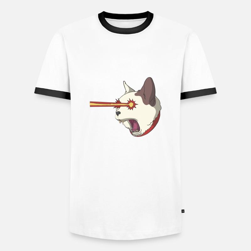 Cathode cat tomcat laser - Men's Ringer Shirt - white/black