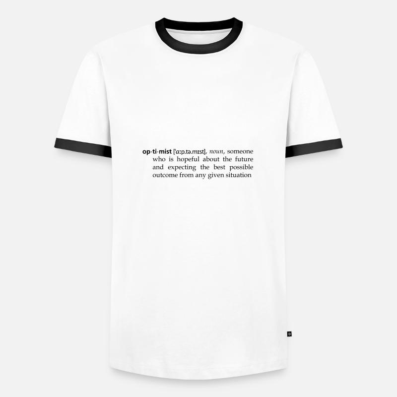 Optimist definition - Men's Ringer Shirt - white/black