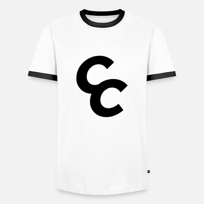 C & C - Männer Kontrast-T-Shirt - Weiß/Schwarz