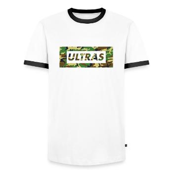 ULTRAS CAMOUFLAGE CAMOO - T-shirt contrasté Homme - blanc/noir - Devant - AI Model Female 172 light (172cm) & AI Model Male 178 dark (178cm)