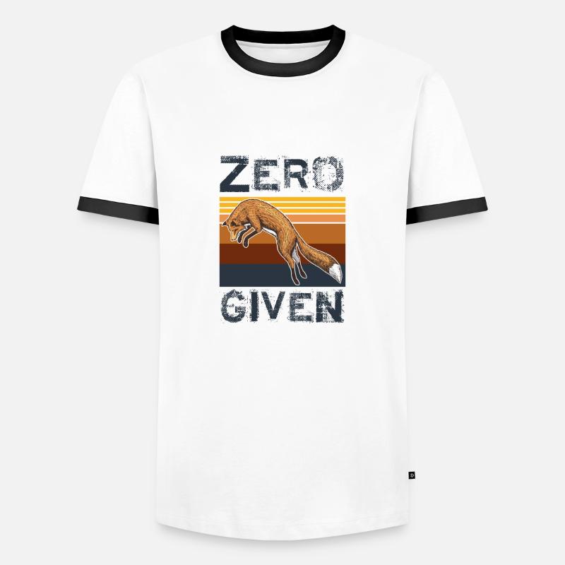 Zero "fox" Given - Männer Kontrast-T-Shirt - Weiß/Schwarz