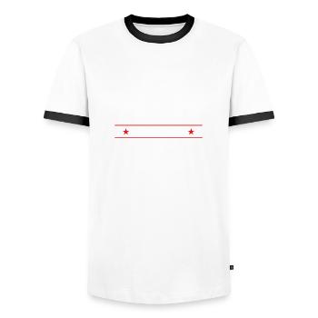 Luka Basket-ball 1 - T-shirt contrasté Homme - blanc/noir - Devant - AI Model Female 172 light (172cm) & AI Model Male 178 dark (178cm)
