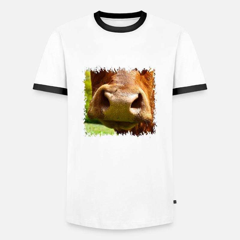 Muh !!! - Männer Kontrast-T-Shirt - Weiß/Schwarz