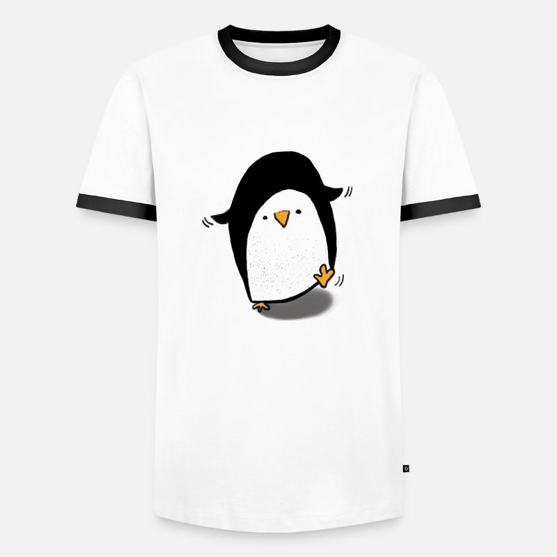 PENGUIN - JUST DANCE - Men's Ringer Shirt - white/black