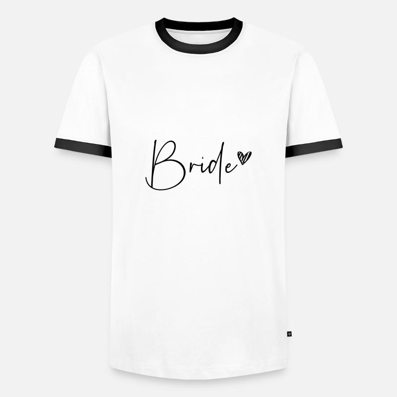 Bride - Männer Kontrast-T-Shirt - Weiß/Schwarz