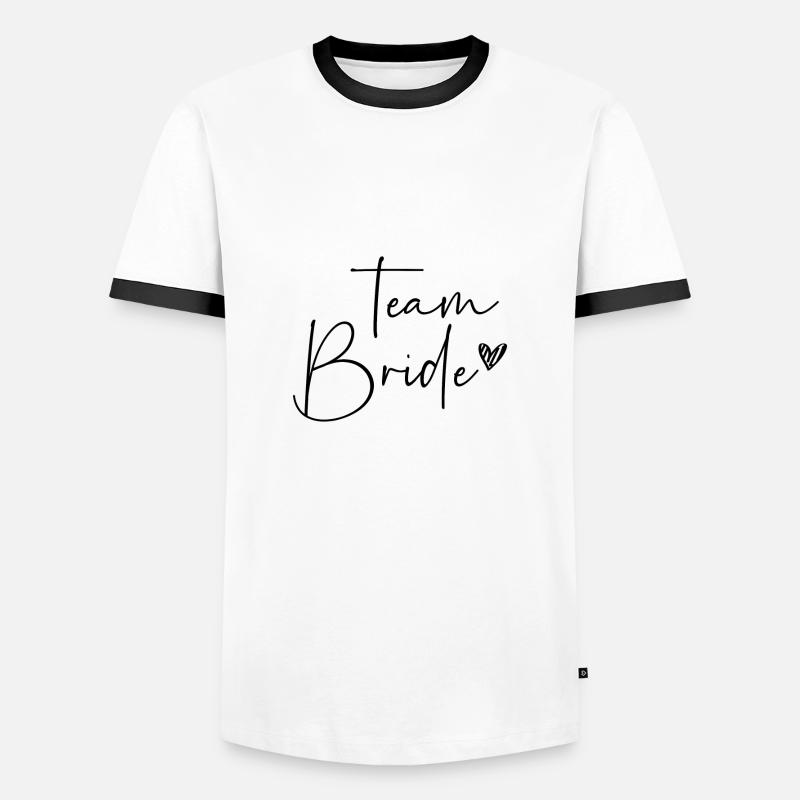 Team Bride - Men's Ringer Shirt - white/black