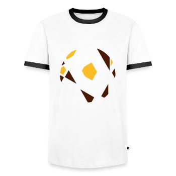 abstract sphere - Men's Ringer Shirt - white/black - Front - AI Model Female 172 light (172cm) & AI Model Male 178 dark (178cm)