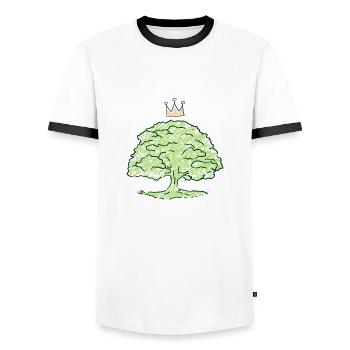Royal Oak - Männer Kontrast-T-Shirt - Weiß/Schwarz - Vorne - AI Model Female 172 light (172cm) & AI Model Male 178 dark (178cm)