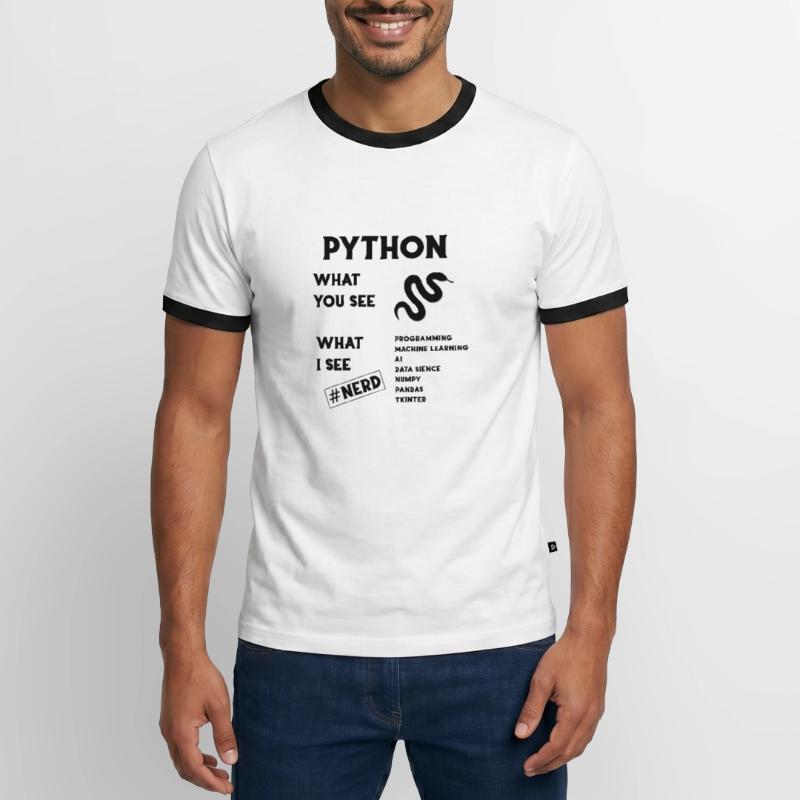 Python programming Men's Ringer Shirt