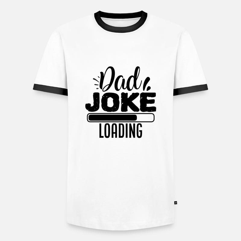 Dad Joke Loading - Men's Ringer Shirt - white/black