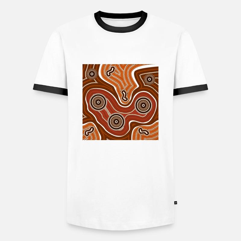 3 same and different - Men's Ringer Shirt - white/black