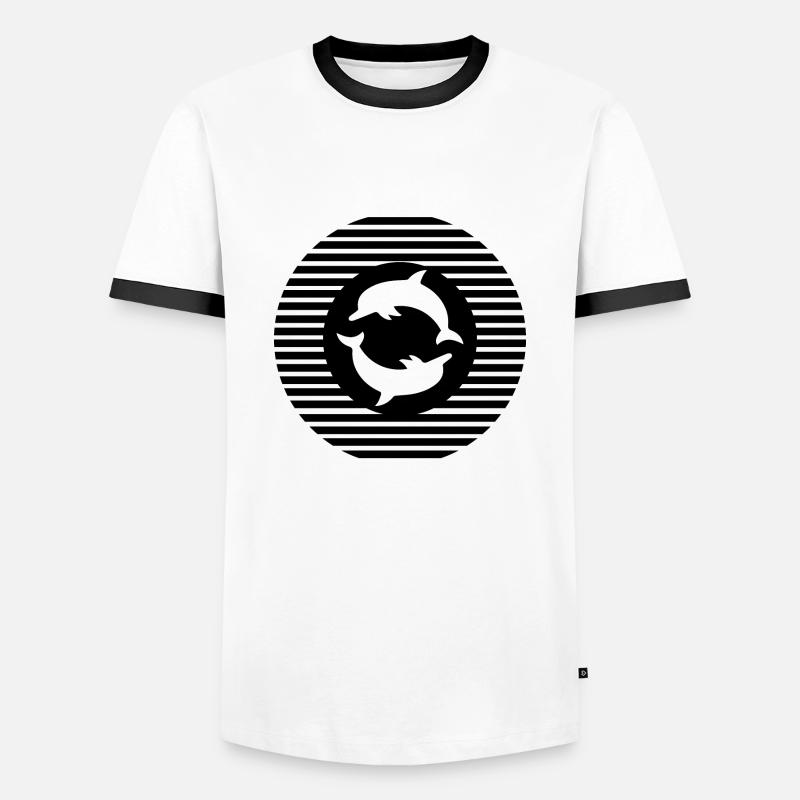 Dolphin dolphins - Men's Ringer Shirt - white/black