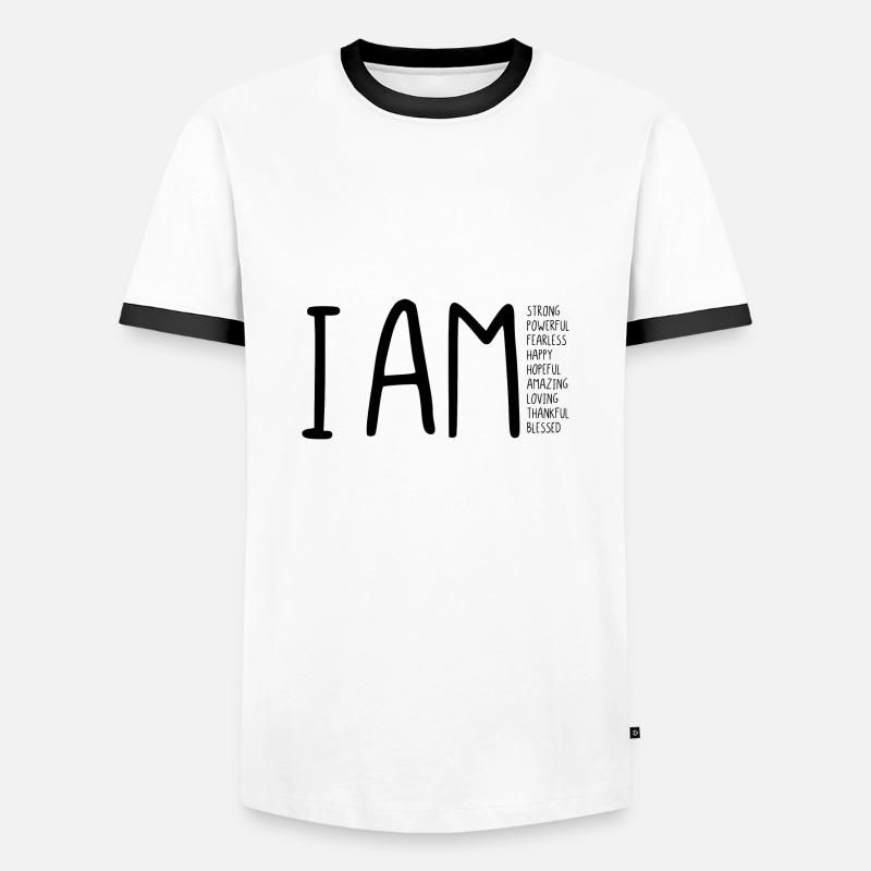 I am... - Men's Ringer Shirt - white/black