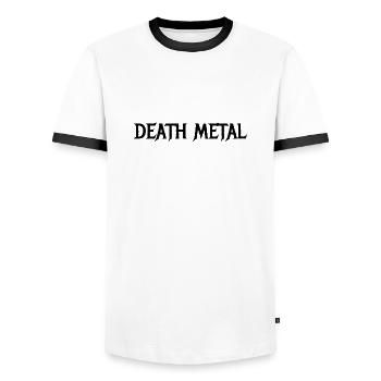 Death Metal - T-shirt contrasté Homme - blanc/noir - Devant - AI Model Female 172 light (172cm) & AI Model Male 178 dark (178cm)